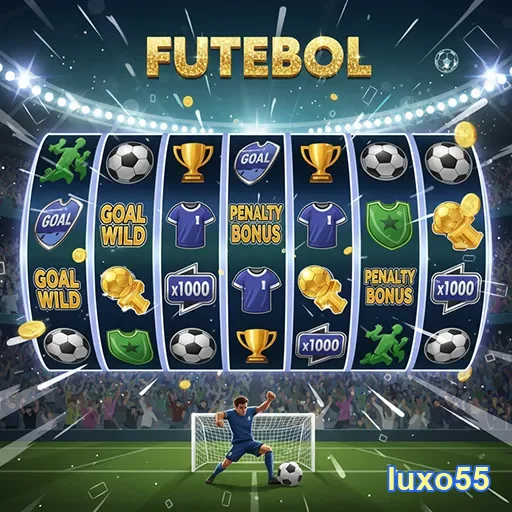 Imagem do slot game de futebol do site luxo55, apresentando gráficos vibrantes e temática esportiva.