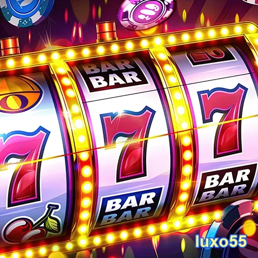 Máquina caça-níqueis com símbolos de sete, representando a experiência de jogos em luxo55.